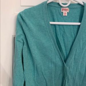 Mossimo Supply Co Teal Cardigan Sweater
